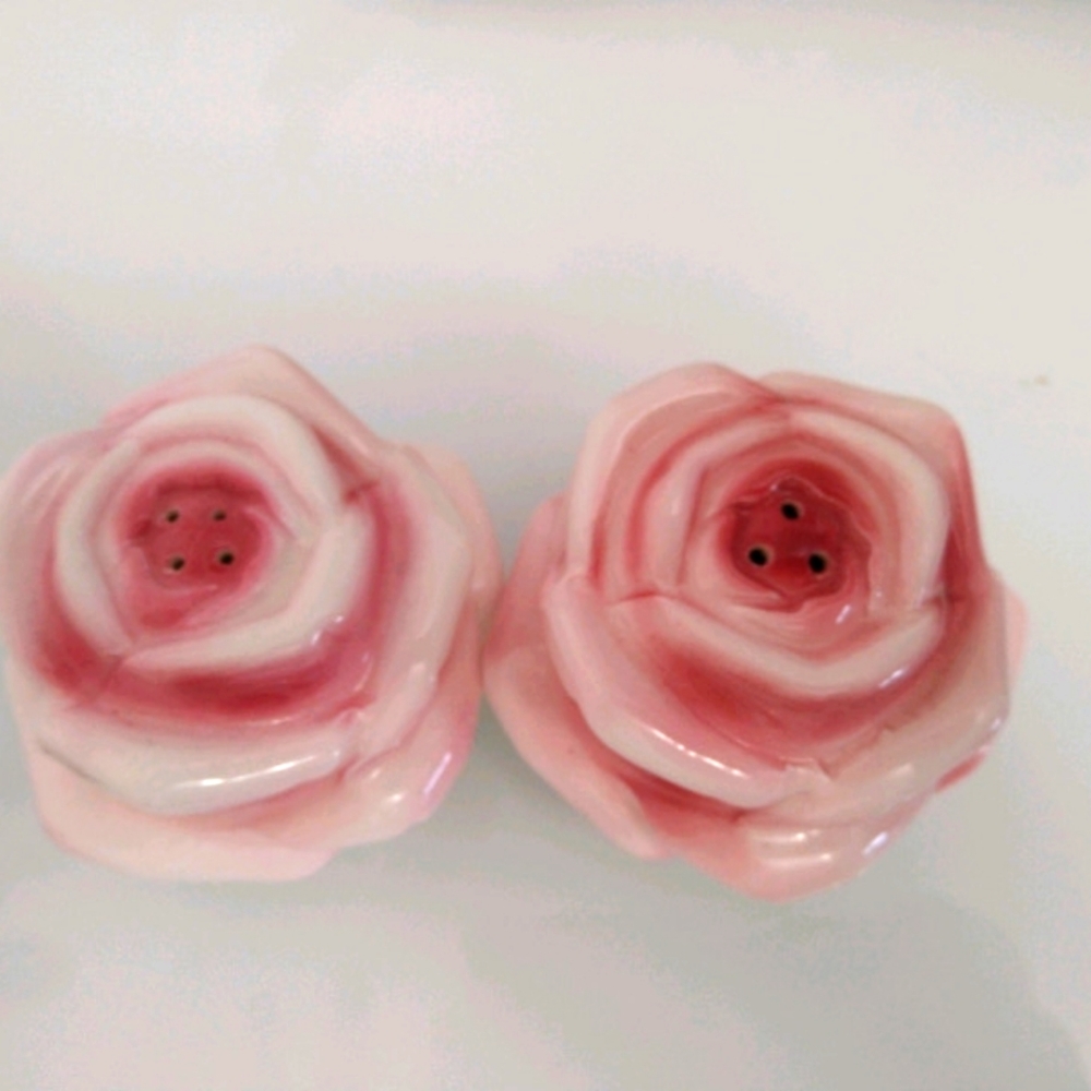 Rose Salt pepper shaker (Made in Japan) $18each or $29 both